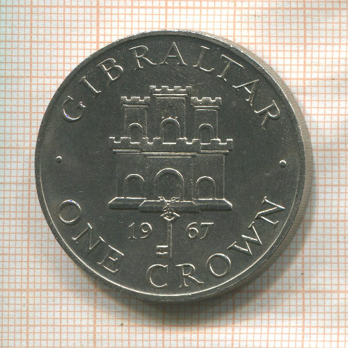 1 крона. Гибралтар 1967г