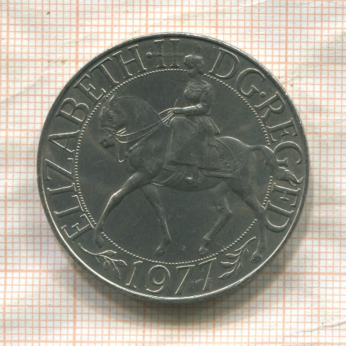 25 пенсов. Великобритания 1977г