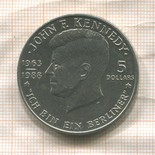 5 долларов. Ниуэ 1988г