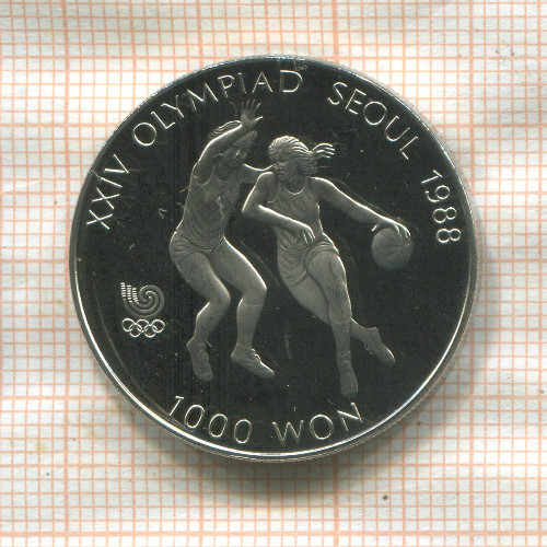 1000 вон. Корея 1986г