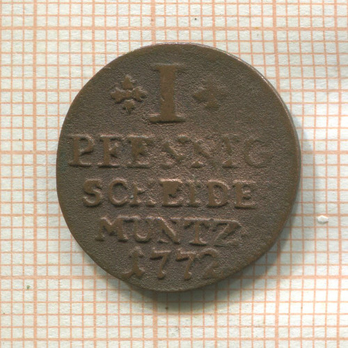 1 пфенниг. Хильдесхайм 1772г