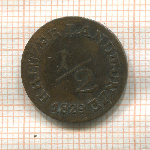 1/2 крейцера. Саксен-Майнинген 1829г