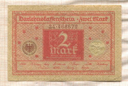 2 марки. Германия 1920г