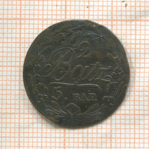 1/2 батцена. Швейцария Во (деформация) 1817г