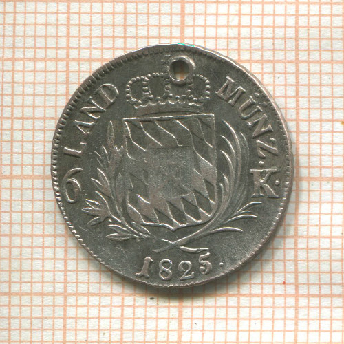 6 крейцеров. Бавария 1825г