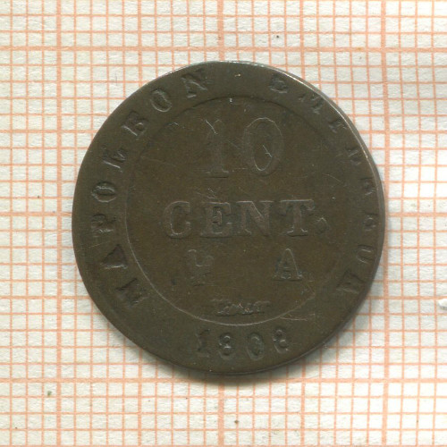 10 сантимов. Франция 1808г