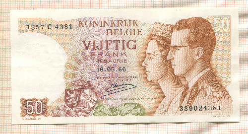 50 франков. Бельгия 1966г