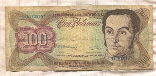 100 боливаров. Венесуэла 1992г