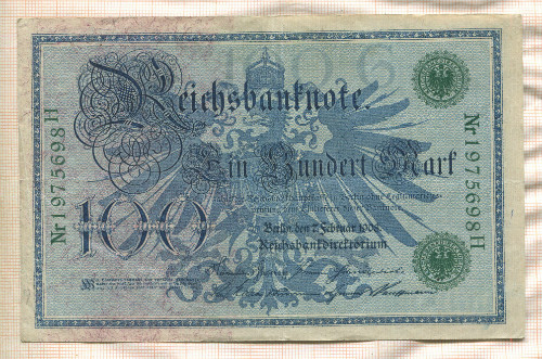 100 марок. Германия 1908г
