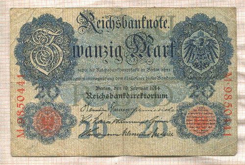 20 марок. Германия 1914г