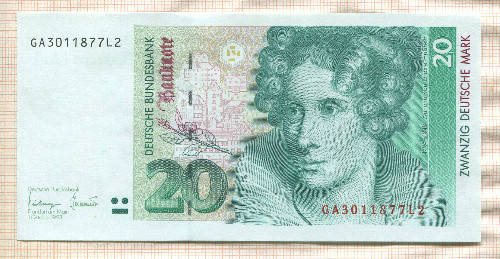 20 марок. Германия 1993г