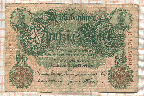 50 марок. Германия 1908г