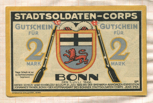 2 марки. Германия 1922г