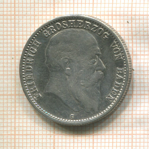 2 марки. Баден 1903г