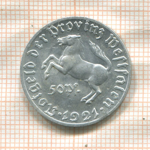 50 пфеннигов. Вестфалия 1921г