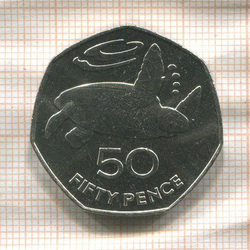 50 пенсов. Остров Св.Елены и острова Вознесения. F.A.O. 1991г
