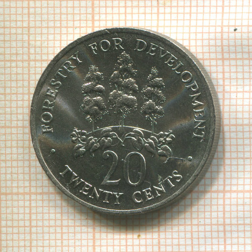 20 центов. Ямайка. F.A.O. 1976г