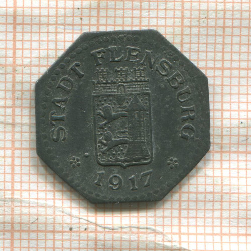Нотгельд. 10 пфеннигов. Германия. Фленсбург