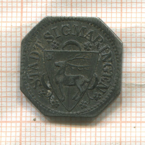 Нотгельд. 10 пфеннигов. Германия. Зигмаринген