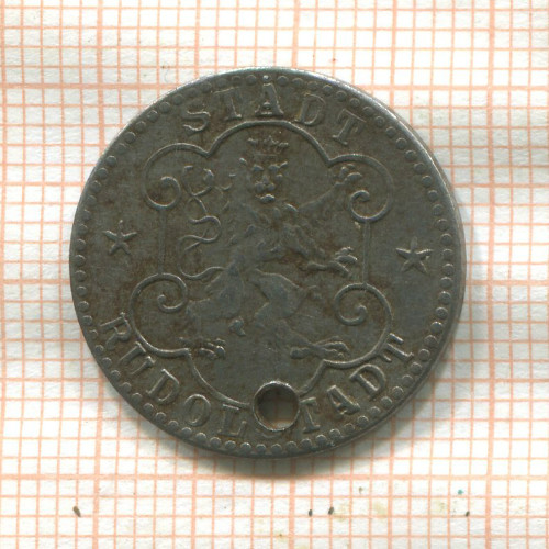 Нотгельд. 10 пфеннигов. Германия. Рудольштадт