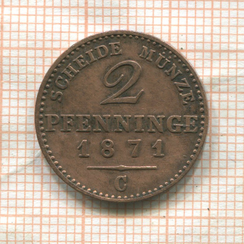 2 пфеннинга. Пруссия 1871г