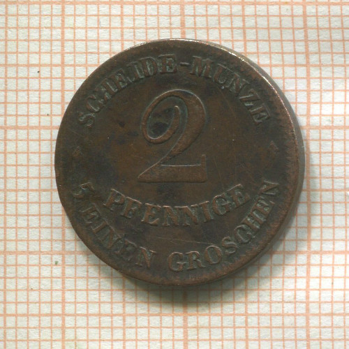 2 пфеннига. Саксен-Кобург-Гота 1856г
