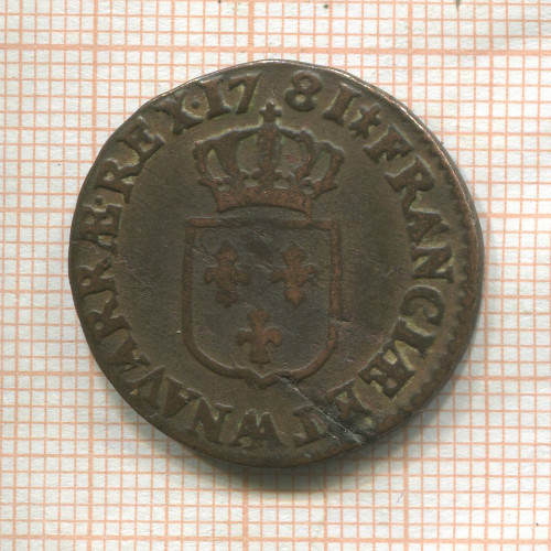 1 соль. Франция 1781г