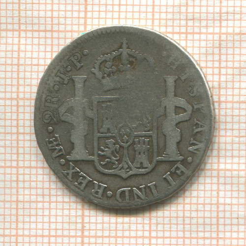 2 реала. Перу 1817г