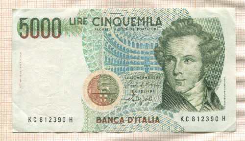 5000 лир. Италия 1985г