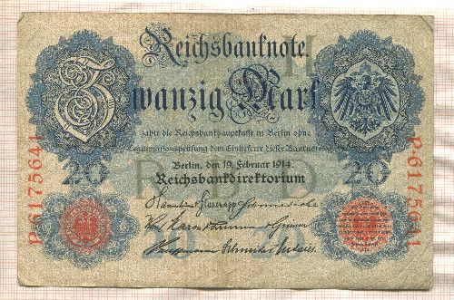 20 марок. Германия 1914г