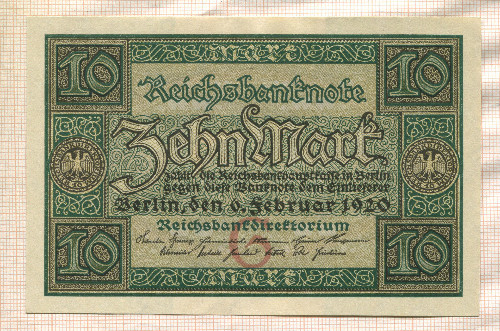 10 марок. Германия 1920г