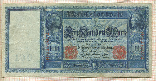 100 марок. Германия 1910г