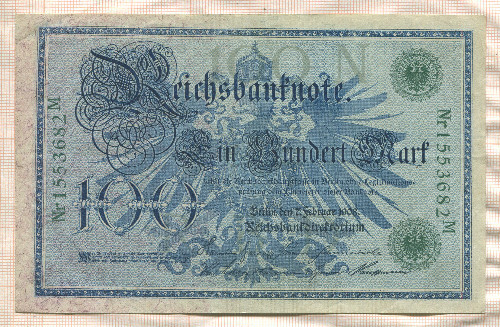 100 марок. Германия 1908г