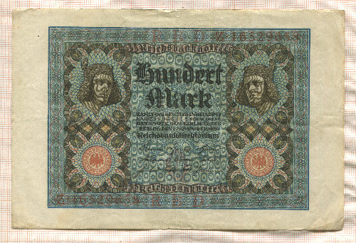 100 марок. Германия 1920г