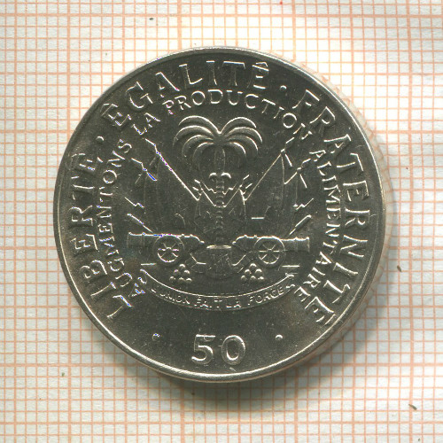 50 сантимов. Гаити. F.A.O. 1972г