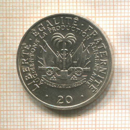 20 сантимов. Гаити. F.A.O. 1972г