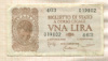 1 лира. Италия 1944г