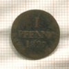 1 пфенниг. Анхальт-Бернбург 1827г