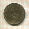 1/2 пенни. Великобритания 1866г