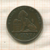 2 сантима. Бельгия 1861г