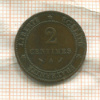 2 сантима. Франция 1888г