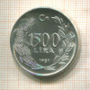 1500 лир. Турция. F.A.O. 1981г