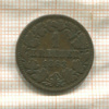 1 крейцер. Нассау 1863г