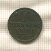 1 пфеннинг. Пруссия 1871г