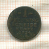 1 пфеннинг. Гослар 1734г